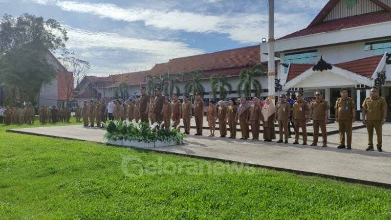 Bupati Barsel, ASN Barsel, Apel Besar, Pasca Pilkada, Pembangunan Daerah, Sinergi Pemerintah (foto: Geloranews.co/akhmad madani)