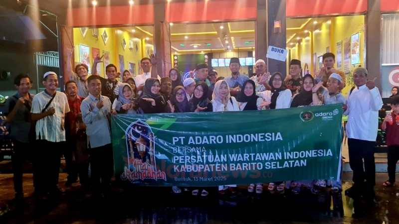 PWI Barsel dan PT Adaro Indonesia buka puasa bersama di Buntok untuk mempererat silaturahmi.