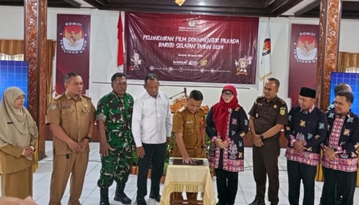 Asisten II Setda Barsel Resmikan Peluncuran Film Dokumenter Pilkada 2024