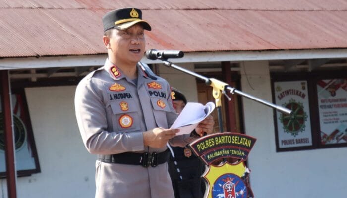 Kapolres Barsel Pimpin Apel Gabungan Jaga Kamtibmas di Hari Buruh