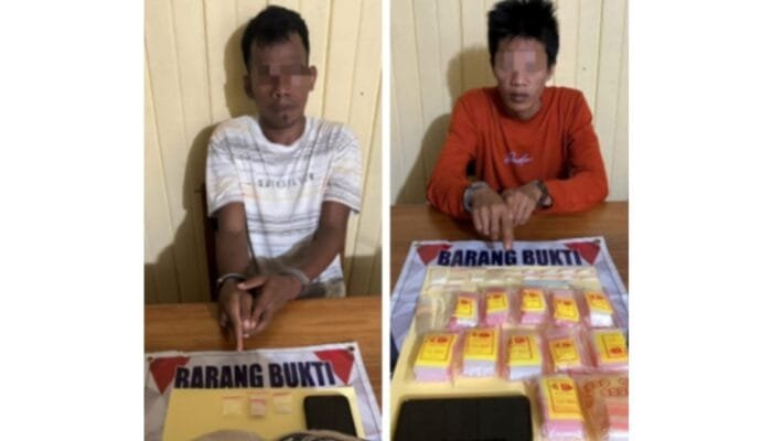 Polres Barsel Amankan Dua Pengedar Sabu di Gunung Bintang Awai