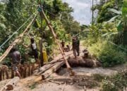 Satgas TMMD ke-124 Genjot Pembangunan Jembatan Penghubung Antar Desa