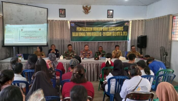 Satgas TMMD Kodim 1012/Buntok Gelar Penyuluhan Hukum dan Kamtibmas di Barito Selatan