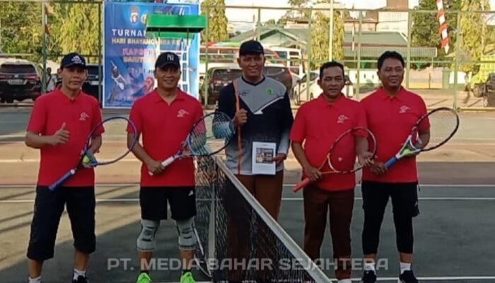 Turnamen Tenis Kapolres Cup Meriahkan Hari Bhayangkara ke-79 di Barito Selatan