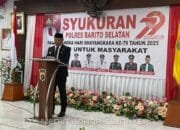 Bupati dan Wabup Barsel Hadiri Upacara HUT Bhayangkara ke-79, Dukung Polri Semakin Humanis