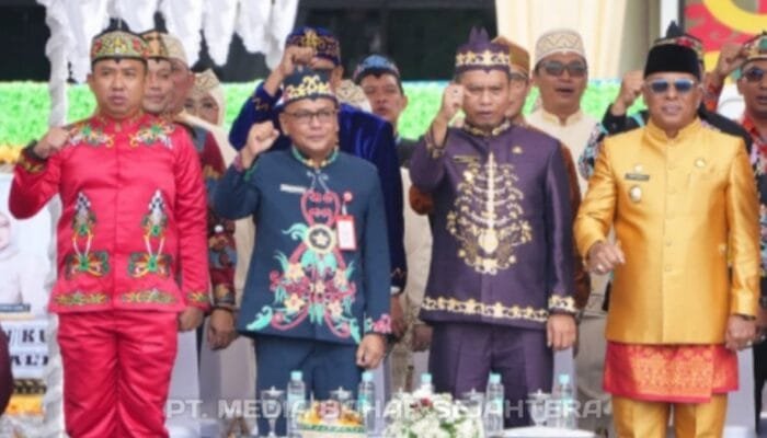 Asisten II Setda Barsel Hadiri Upacara HUT Pemerintah dan Kota Palangka Raya