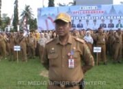 Kepala BPKAD Barsel Komandan Apel Gabungan Dan Doa Lintas Agama