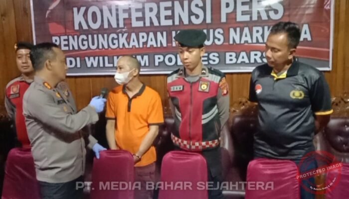 Polres Barsel Berhasil Sergap Residivis Narkoba Bersenjata Airsoftgun