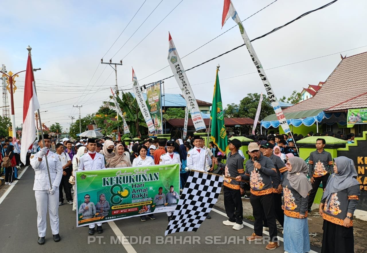 peringati-hab-ke-80-tahun-2025,-kemenag-barito-selatan-gelar-jalan-sehat-kerukunan