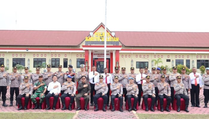 Kapolres Barsel Sambut Kunjungan Wakapolda Kalteng