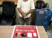 Satresnarkoba Polres Barsel Amankan Pria 56 Tahun dengan 16 Paket Sabu
