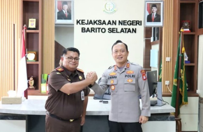 kapolres-barsel-perkuat-sinergi-penegakan-hukum-lewat-silaturahmi-dengan-kajari-barito-selatan