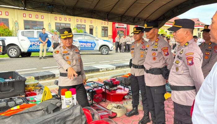 Kapolres Barsel Pimpin Apel Siaga Karhutla, Pastikan Personel dan Sarpras Siap Hadapi Ancaman Kebakaran
