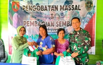 kodim-1012/buntok-gelar-bakti-sosial-yaitu -pengobatan-massal -dan-bagi-sembako,-peringati-hut-ke-1-kodam-xxii/tambun-bungai