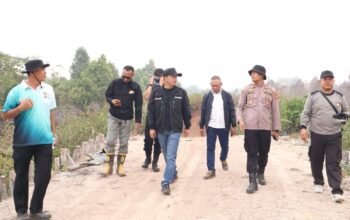 patroli-terpadu-karhutla,-kapolres-barsel-pantau-3-hotspot-gunakan-drone