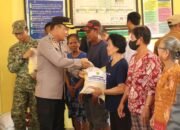 Kapolres Barsel Tegaskan Larangan Bakar Lahan Saat Salurkan Bantuan Pangan