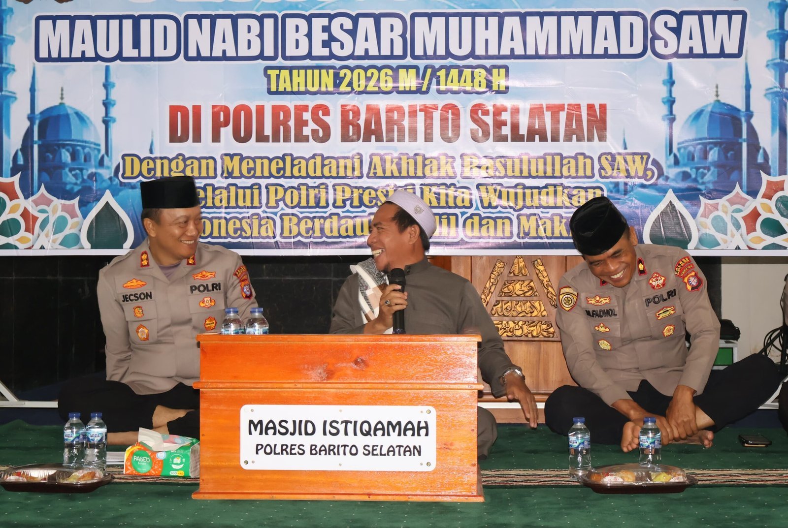 pesan-tegas-kapolres-barsel-di-maulid-nabi:-jadilah-polisi-yang-jujur,-amanah-dan-cerdas