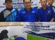 Sambut HUT ke-25, Demokrat Barsel Gelar Donor Darah untuk Bantu Masyarakat
